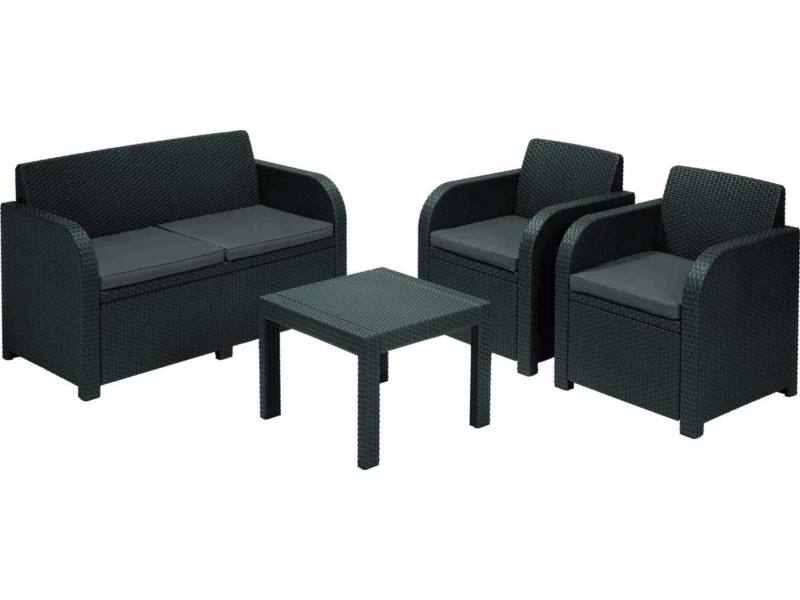 Georgia Set m�anyag kerti b�tor garnit�ra grafit - h�v�s sz�rke